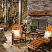 Stonecraft pennsylvania stone used on outdoor fireplace