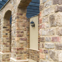 Stonecraft heritage chardonnay facade used on columns and arcs