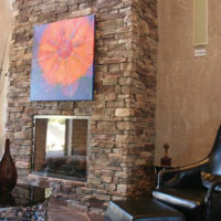 Stonecraft - ledgestone, bucktown stone used on indoor fireplace