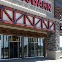 Stonecraft ledgestone pennsylvania facade on large columns of commercial building