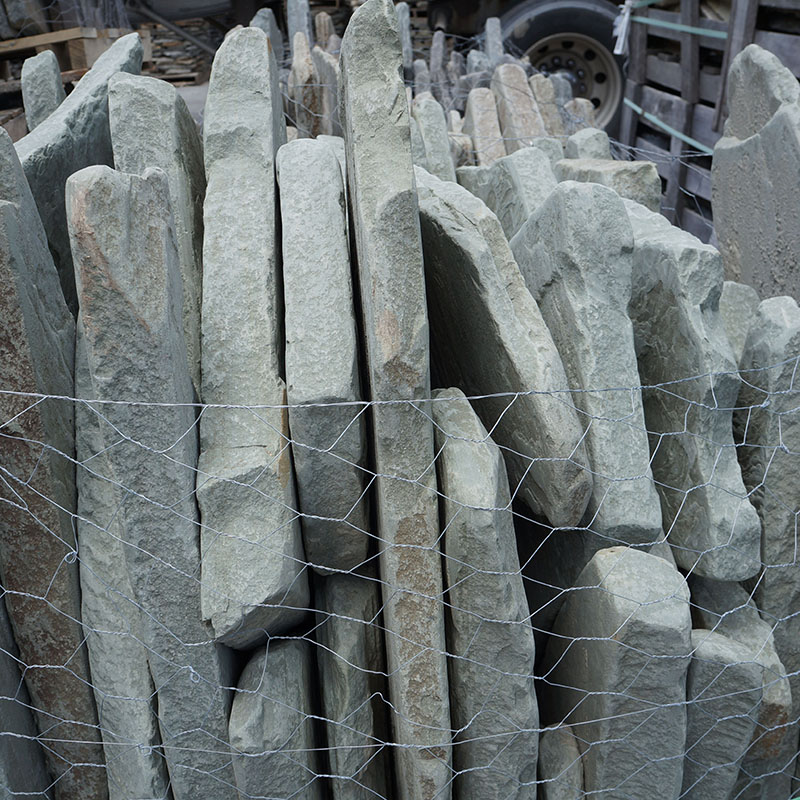 tumbled irregular bluestone on a pallet