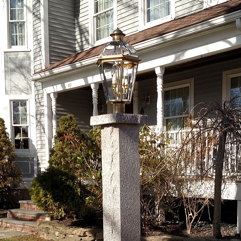 Stanstead granite lamp post