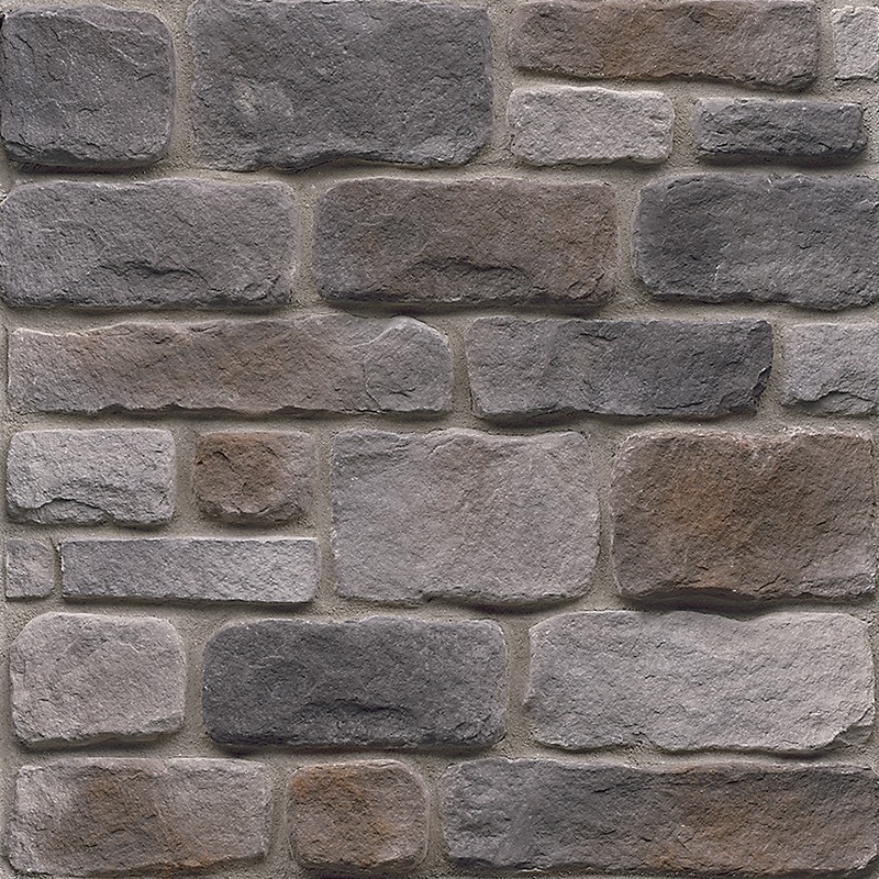close up of stonecraft cobblestone in grey