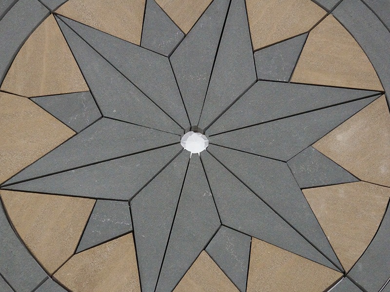 custom stone fabrication - bluestone compass