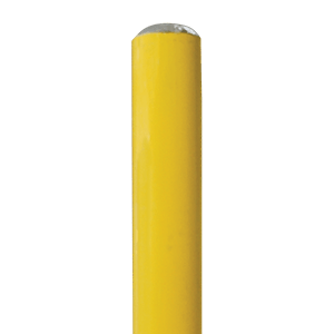 7’ long x 6” OD 16 ga Bollard Yellow Powder Coated Round Top