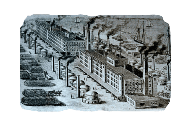 Portland Stone Ware factory in 1847 in Portland, Maine