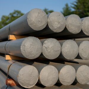 Gray Bollards stacked