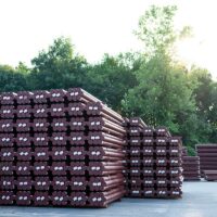 Stacked Portland Columns in PSW yard