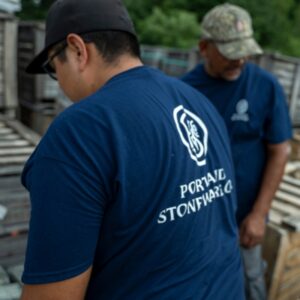 Portland Stoneware Employee in T-Shirt