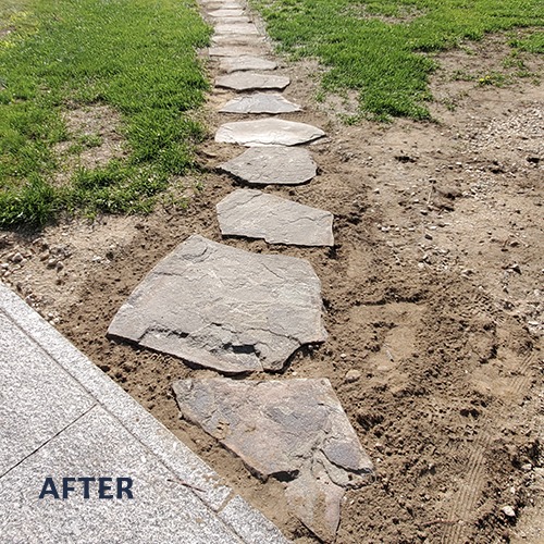 garden path flagstone project